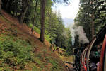 Es ist ausserordentlich schwierig, die Brienz Rothorn Bahn im unteren Abschnitt Brienz - Planalp aufzunehmen, da es grösstenteils keine Fusswege gibt, die an die Bahnstrecke heranführen.