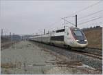 Der aus zwei Triebzügen bestehende TGV Lyria 9206 von Zürich nach Paris erreicht den 2011 eröffneten Bahnhof Belfort-Montbéliard TGV auf der LGV Rhin Rhône.
15. Dez. 2018