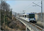 Ein TSOL Bem 550 auf der Fahr nach Lausanne Flon auf der m1, einer einspurigen Métrolinie die meist oberirdisch verläuft.
3. März 2011
