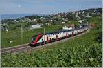 Die beiden SBB Twindexx RABe 502 212-9 und RABDe 502 010-3 (Ville de Genève) sind bei Bossière als IC 713 unterwegs. Der Zug startete in Genève Aéroport und sein Ziel wird St. Gallen sein. 

14. Juli 2020