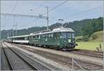 Überraschung: Vom Bodensee kommend (Rorschach) erreicht der VH-MThB ABDe 4/4 N° 12 mit dem  Bodan -Salon-Wagen und dem VH-MThB BDt 205 Sumiswald-Grünen.