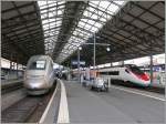 TGV Lyria nach Paris und ETR 610 von Milano in Lauanne am 15.