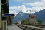 Da infolge LBT-Tunnelbung der Basistunnel geschlossen war, wurden die Zge via Bergstrecke umgeleitet: hier ein ETR 610 von Milano nach Basel in Ausserberg.
4. Mai 2013