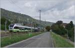 In Les Genveys sur Coffrane kreuzen sich der RE von Bern nach La Chaux-de Fonds (im Hintergrund) und der RE von Le Locle nach Neuchâtel (im Vordergrund). 

3. Sept. 2020