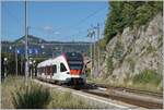 Der SBB RABe 523 031 rangiert in Vallorbe.