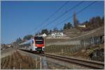 Fernverkehr  auf der Train de Vignes Strecke: der für den Fernverkehr beschaffte SBB Flirt3 RABe 523 503  Mouette  (RABe 94 85 0 523 503-6 CH-SBB) ist als S7 auf der Train de Vignes Strecke