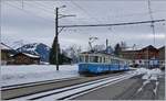Der ABDe 8/8 4002 VAUD erreicht Schönried.