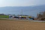 ASm/BTI: Regionalzug mit Be 2/6 (501-507, 509-510) unterwegs zwischen Mörigen und Gerolfingen am 20.