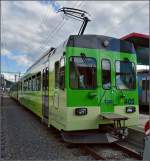 Triebwagen BDe 4/4 402 der Aigle–Ollon–Monthey–Champ�ry-Bahn (ASD), heute unter dem Dach der Transports Publics de Chablais (TPC).