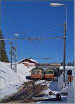 Kreuzungsstation Winteregg, aber auch ein wichtiger Überganspunkt für die Skifahrer,die hier ihr Skilifts finden.