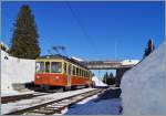 blm-bergbahn-lauterbrunnen-murren/327450/der-blm-be-44-n176-31 Der BLM Be 4/4 N° 31 (ex SNB/OJB) wartet in Winteregg auf den Kreuzungszug. 
9. März 2014