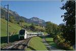 bls-lotschbergbahn/828497/der-bls-rabe-528-112-mika Der BLS RABe 528 112 'MIKA' verlässt nach einem Bedarfshalt (für mich) Enge im Simmental und fährt nach Bern weiter.

7. Oktober 2023 