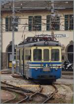 Der ABe 6/6 34  Piemonte  im Betriebsbahnhof von Domodossola. 
(Teleaufnahme).3. Aprils 2014