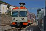 Ein immer lächelnder FLP Regionalzug erreicht von Lugano kommend sein Ziel Ponte Tresa.