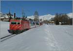 MGB/324211/der-glacier-express-903-st-morizt Der Glacier Express 903 St. Morizt - Zermatt kurz nach Münster. 
20. Feb. 2014