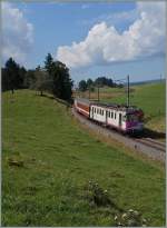 Einer der letzten ex MThB ABDe 4/4 verkehrt noch mit den  Schülerzügen auf der Strecke Le Brassus - Le Pont.
