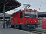 Die HGem 2/2 2501 wartet in Vevey auf ihren nächten Einsatz.