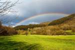 Regenbogen �ber dem Hellertal am 24.04.2012 bei Herdorf-Sassenroth.