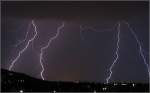 Noch war das Gewitter nicht zu nah, als Jonas diese Aufnahme von unserem Balkon aus machte.