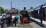50 Jahre Blonay - Chamby Museumsbahn: Der eine oder die andere hat noch was zu sagen, bis dann zur Tat geschritten werden kann.