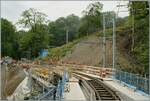 Von der Plattform des Schluss Wagens entstanden diese beiden Bilder von der Baustelle bei der Sanierung des Baye de Clarens Viadukt.

9. Juni 2024
