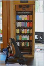 Mit freundlicher Genehmigung der Blonay-Chamby Bahn durfte ich diesen  Billett-Kasten  fotogarfieren.